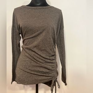 NWT O/S Michael Stars Cinch It Long Sleeve | Heathered Mocha | One Size